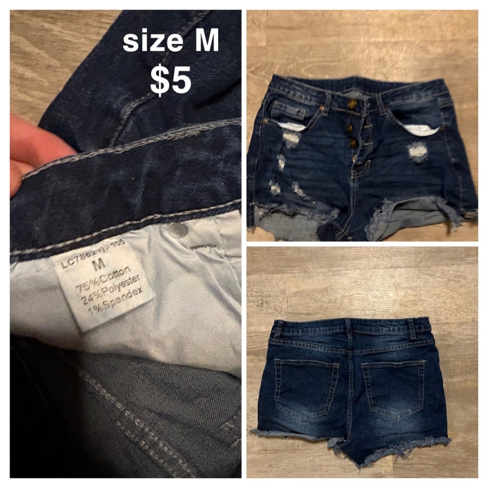 Distressed Denim Shorts